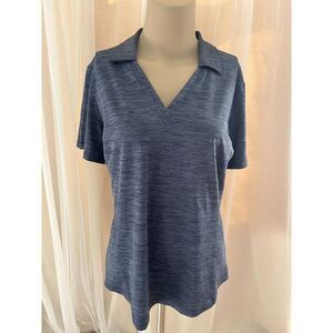 Lady Hagen Women's Heathered Gray Golf Polo Size Medium